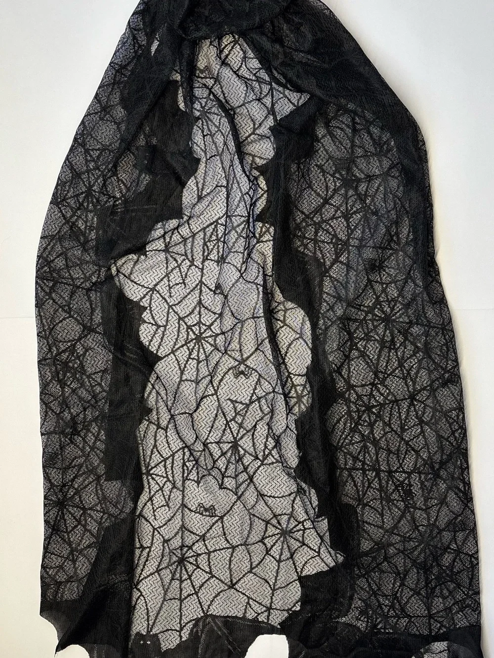 Claire's Girls Black Spiderweb Hooded Cape One Size Halloween Costume